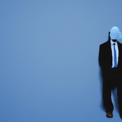 one person in the shadows on blue background, journalism, whistle-blower,  informer, informant, 2D, reputable, secret, anonymous