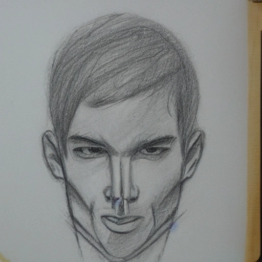 Pencil Sketch, face, man