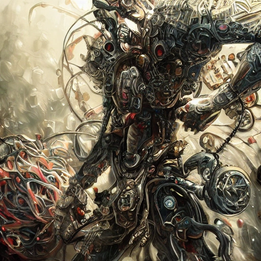 Award-winning, 4K digital painting in the style of Yoshitaka Amano. Detailed and intricate depiction of a metalhead, masterfully capturing the chaos and drama of the scene. Beautiful lighting and cinematic composition make this piece a true masterpiece, trending on artstation, Trippy