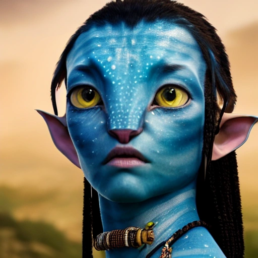 Avatar movie beautiful omataciya child with beautiful mother,blue skin,black hair, cinematic shot, intricate, photorealistic, artstation, realistic, 100 mm, photography, octane, high definition, depth of field, bokeh, 8k,full face,hyper realistic,super realistic,hyper detailed 