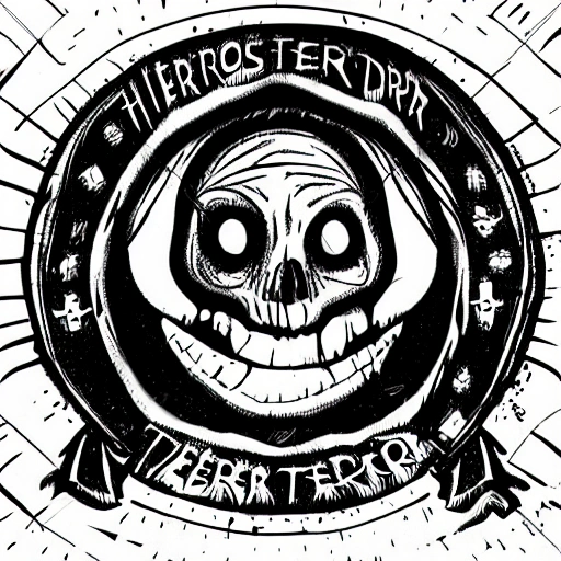 LOGO DE HISTORIAS DE TERROR , Cartoon, Pencil Sketch