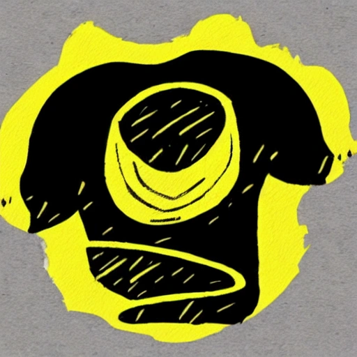 AI Art Generator: A designed yellow basketball jersey with a