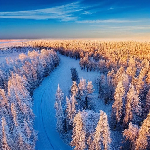 beautiful russian landscape, winter 4K 