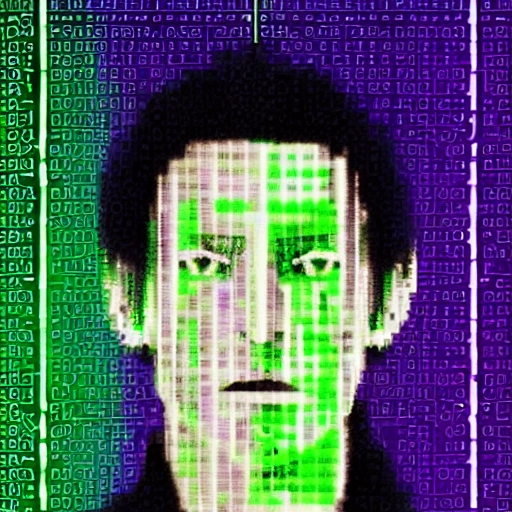 "Design a captivating AI-generated image of Neo as a king, inspired by the iconic movie 'The Matrix'. Use intricate patterns, dynamic animations, and black and green to create a piece that embodies Neo's power and leadership. Explore new possibilities in AI art and bring the classic movie to life in a unique and innovative way. background matrix code