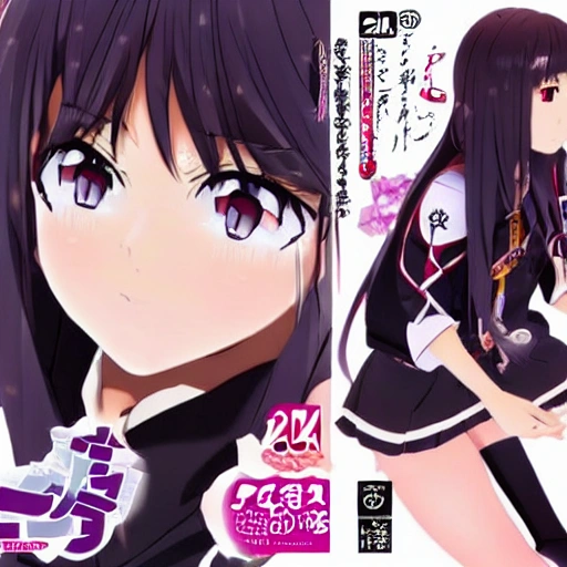 hermosa adolescente japonesa anime esbelta colegiala, muy realista 4k