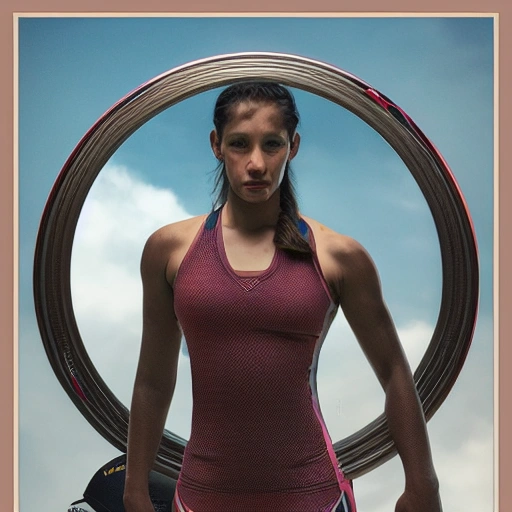 mdjrny-v4 style portrait photograph of professional athelete, young beautiful , perfect symmetrical face, wearing sports wear, environment, landscape, ultra realistic, concept art, elegant, ((intricate)), ((highly detailed)), depth of field, ((professionally color graded)), 8k, art by artgerm and greg rutkowski and alphonse mucha