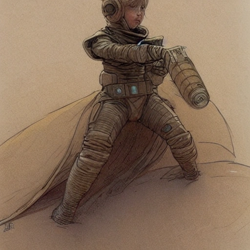 design only starwars future art designs borders lines decorations space machine dune sand. muted colors. by jean - baptiste monge, no text, no logo