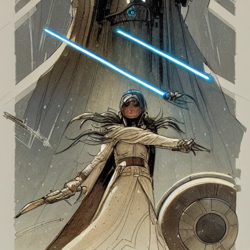 design only starwars future art designs borders lines decorations space machine sand, lightsaber, muted colors. by jean - baptiste monge, no text, no logo