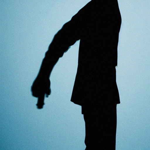 one person in the shadows on blue background, semiprofile, journalism, whistle-blower,  informer, informant, 2D, reputable, secret, anonymous, against light, handing over files