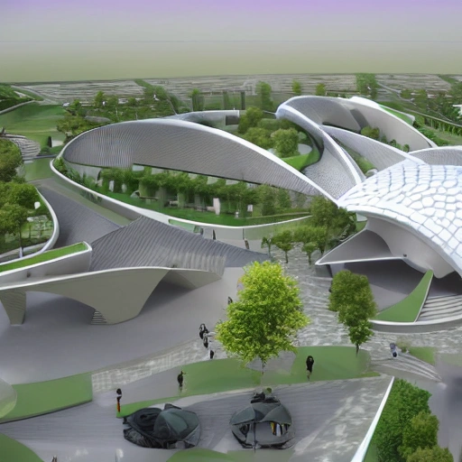 national instute of design in hydarbad mordern architecture consist of arch dome jalli work 2 floor level roof graden open spaces corrioders  volumetric biophilic design sky light light and shadow intergrated new tecnology forts inspriation 
campus view 3d sustable design functional design , 3D