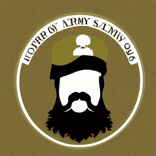 Logo, army, soldier with beard

