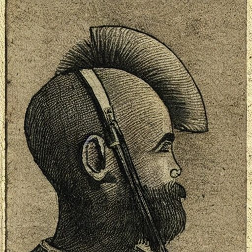 Logo, army, soldier with beard, and from profile, with helmet, no text

