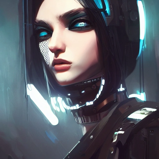 arcane style, cyberpunk girl wearing street fashion outfit, detailed waist up portrait, cell shaded, 4 k, concept art, by wlop, ilya kuvshinov, artgerm, krenz cushart, greg rutkowski, pixiv. cinematic dramatic atmosphere, sharp focus, volumetric lighting, cinematic lighting, studio quality