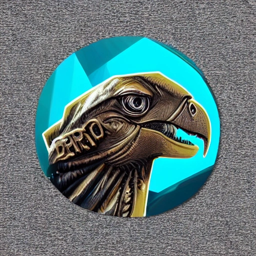 a raptor who loves bitcoin, 3D