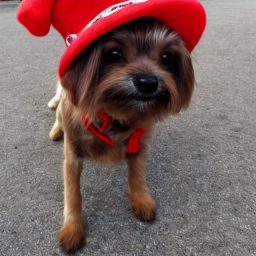 malteses dog with hat 