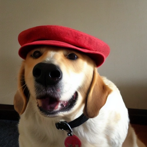 maltes dog with hat 