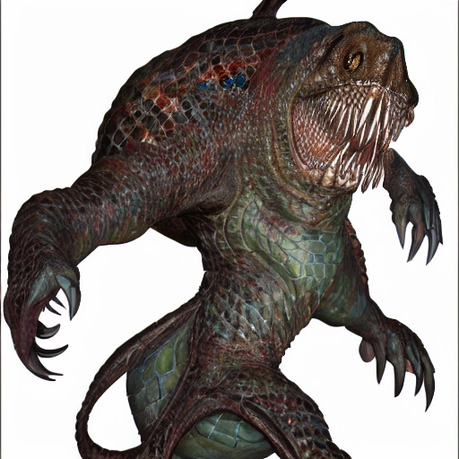 3D RPG full-body portrait of a D&D  5e aboleth, masterpiece, Ultra Detailed, Hyper-realistic, white background, character concept art by Dungeons and Dragons.