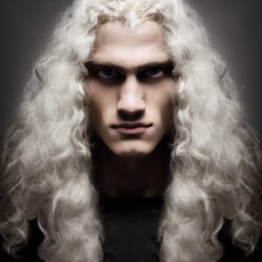 white cloaked, hero, fit, athletic, smooth skin, symmetrical, male, long curly hair, blonde voluminous hair, symmetrical face, jawline, proportionate facial features, 4k, boca, ((highly detailed)), depth of field, ((professionally color graded))