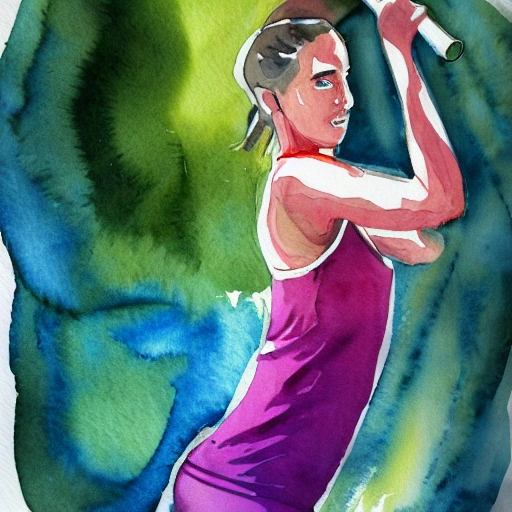 ,girl,sport,Water Color