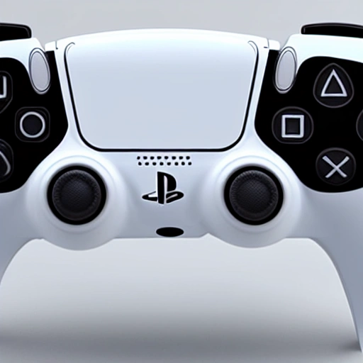 a PS5 game controller DualSense customized with Zelda game in a white background, , 3D Render