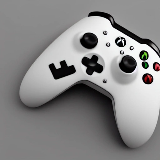 a complete detailed XBOX game controller customized with  Super Mario game style in a white background, , 3D Render