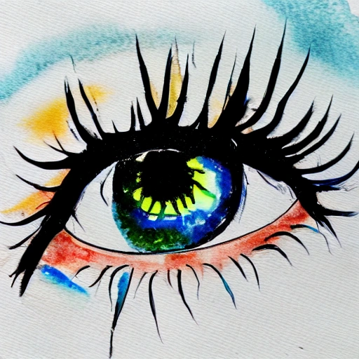 
 eye pattern, Water Color
