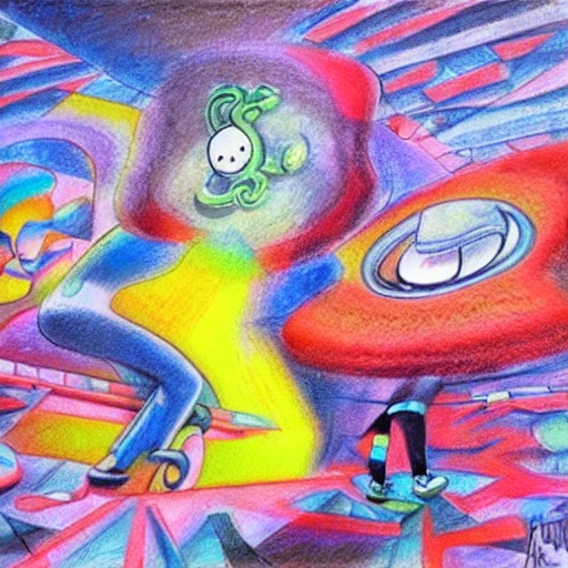 dibujos animador de los 90, Trippy, Cartoon, 3D, Pencil Sketch, Water Color, Oil Painting