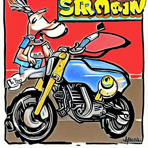 programacion, motos,, Cartoon