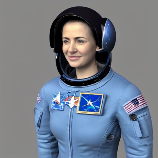 mujer astronauta, 3D