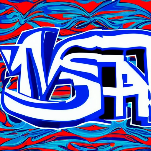 "usmo" letters in graffiti full frame digital art blue and white high quality 
vector 