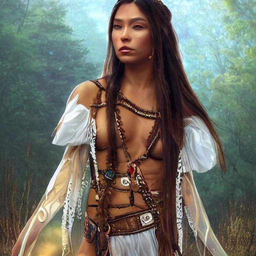 mdjrny-v4 style portrait photo as pocahontas, young beautiful brunette woman, perfectly symmetrical face, transparent latex dress, (((wild west))) environment, japanese street scene, surreal, concept art, elegant , ((complex) ), ((very detailed)), depth of field, ((professional color correction)), 8k, artgerm and greg rutkowski and alphonse mucha art