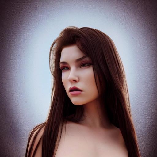animation style portrait photo, young beautiful brunette woman with perfectly symmetrical face, transparent latex dress, (((wild west))) environment, Japanese street scene, surreal, concept art, elegant, ((complex) ) , ((very detailed)), depth of field, ((professional color correction)), 8k