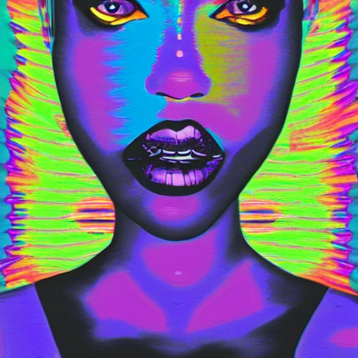 black woman, Trippy