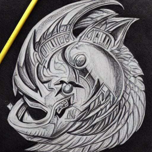 Escudo heráldico para una saga de centauros
, Pencil Sketch