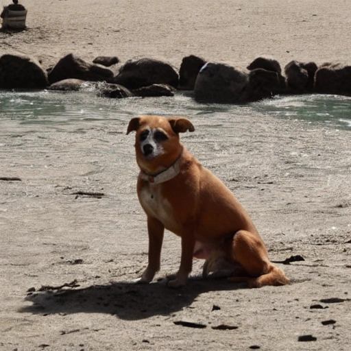 perro bañandose
