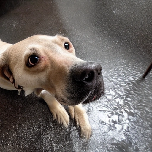 animacion de perro dandose un baño en un autolavado

