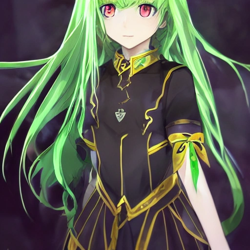 cc code geass green hair yellow eyes   -  Anime  Wallpapers