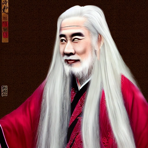 handsome man, long white hair, Water Color, ancient China, heaven official blessing, Tang dynasty, colorful, heavenly, dreamlike, hanfu, spring, Chinese new year