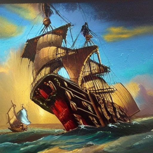 , Oil Painting, pirates died