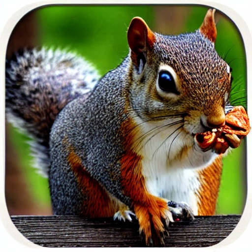 Squirrels eat peanuts on the plane, 3D