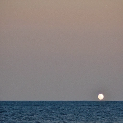 Mare mosso, nave, luna sfondo