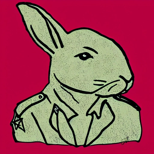 rabbit head, soldier, Vietnam war, Cartoon