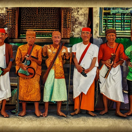 Banda Aceh, Old Photo Style, Full Color, Realistic, 4K, Detail