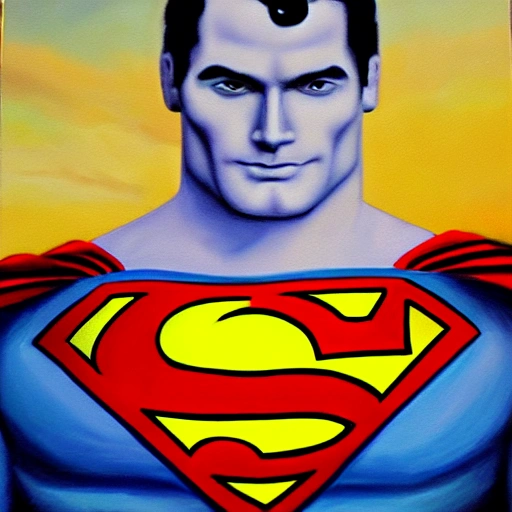 superman in world, , Oil Painting