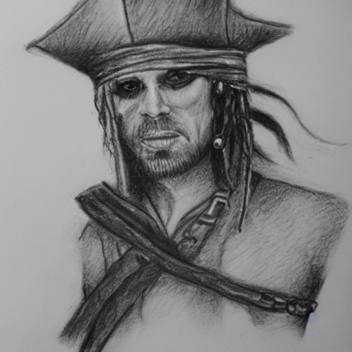 Andre Pedroso like a pirate, Pencil Sketch