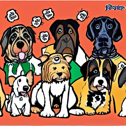 perros yorkshire ,, Cartoon