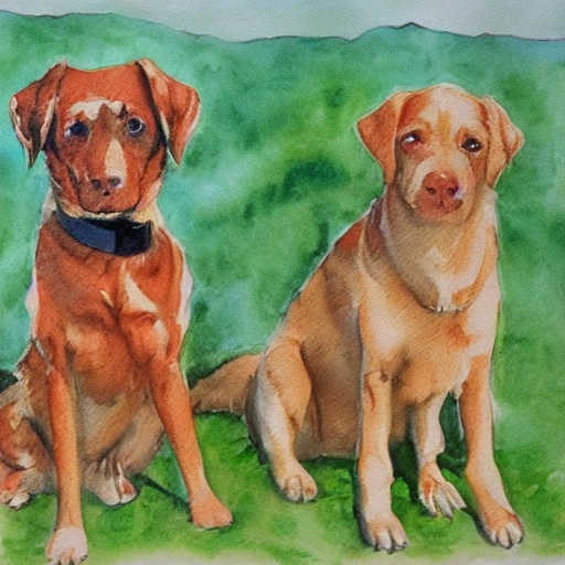 perros yorkshire , Water Color