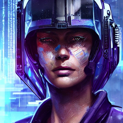a beautiful portrait of cyberpunk police woman by greg rutkowski ...