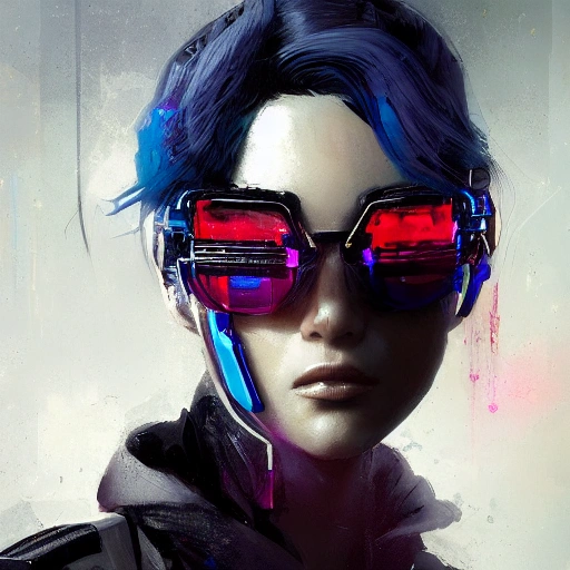 {{{a beautiful portrait of cyberpunk police woman by greg rutkowski and wlop}}}, black purple blue red color scheme, {face focus and visible hair}, {street fashion and tactical gear}, high key lighting, detailed face, digital art, highly detailed, fine detail, intricate, ornate, complex 