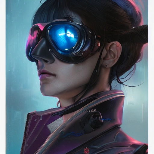 {{{a beautiful portrait of cyberpunk police woman by greg rutkowski and wlop}}}, black purple blue red color scheme, {visible hair and eyes with no headgear}, {street fashion and tactical gear}, high key lighting, detailed face, face focus, detailed ayes, digital art, highly detailed, fine detail, intricate, complex 